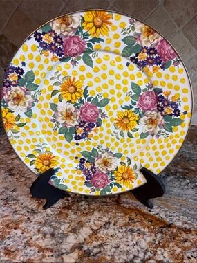 Mackenzie Childs Enamel Buttercup Serving Large Platter 16 inch